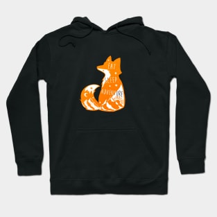 fjallraven - fox of adventure eat and sleep black Hoodie